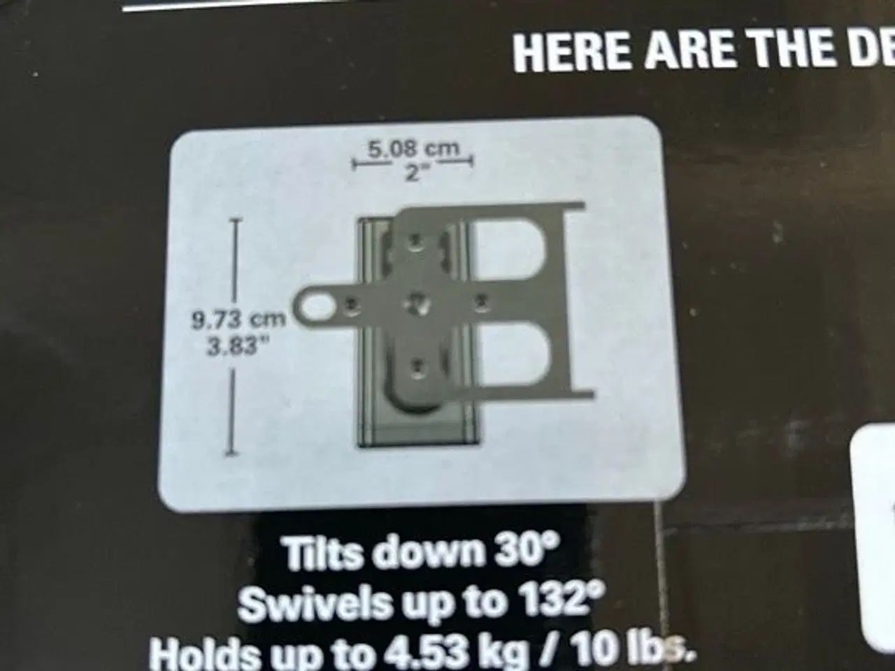 Billede 3 - Sanus vægbeslag til SONOS højttalere (sort) 2 stk.