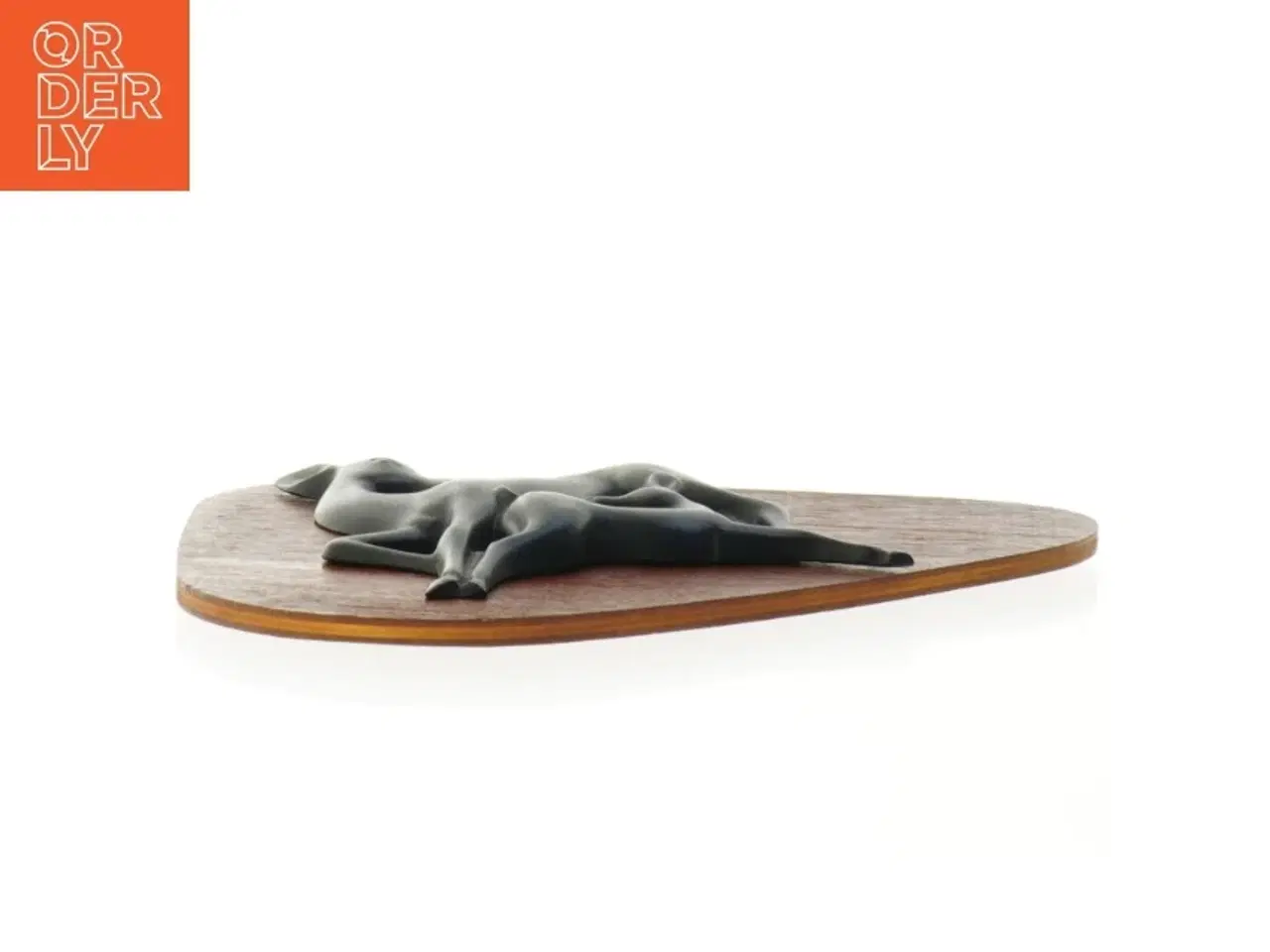 Billede 2 - Teak træ Vægophæng med dyrefigur relief (str. 26 x 20 cm)