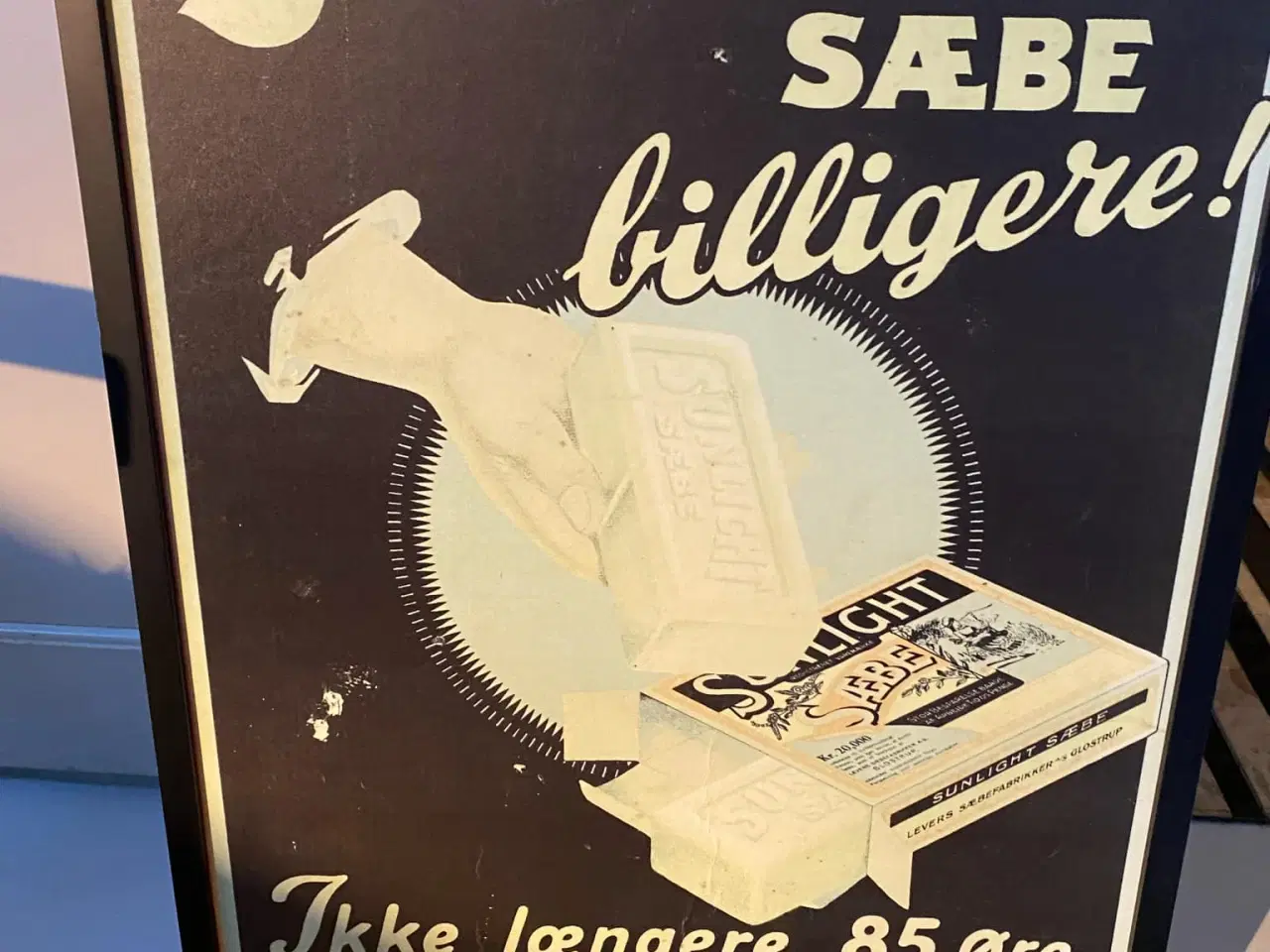 Billede 1 - Gammel sæbereklame sælges 