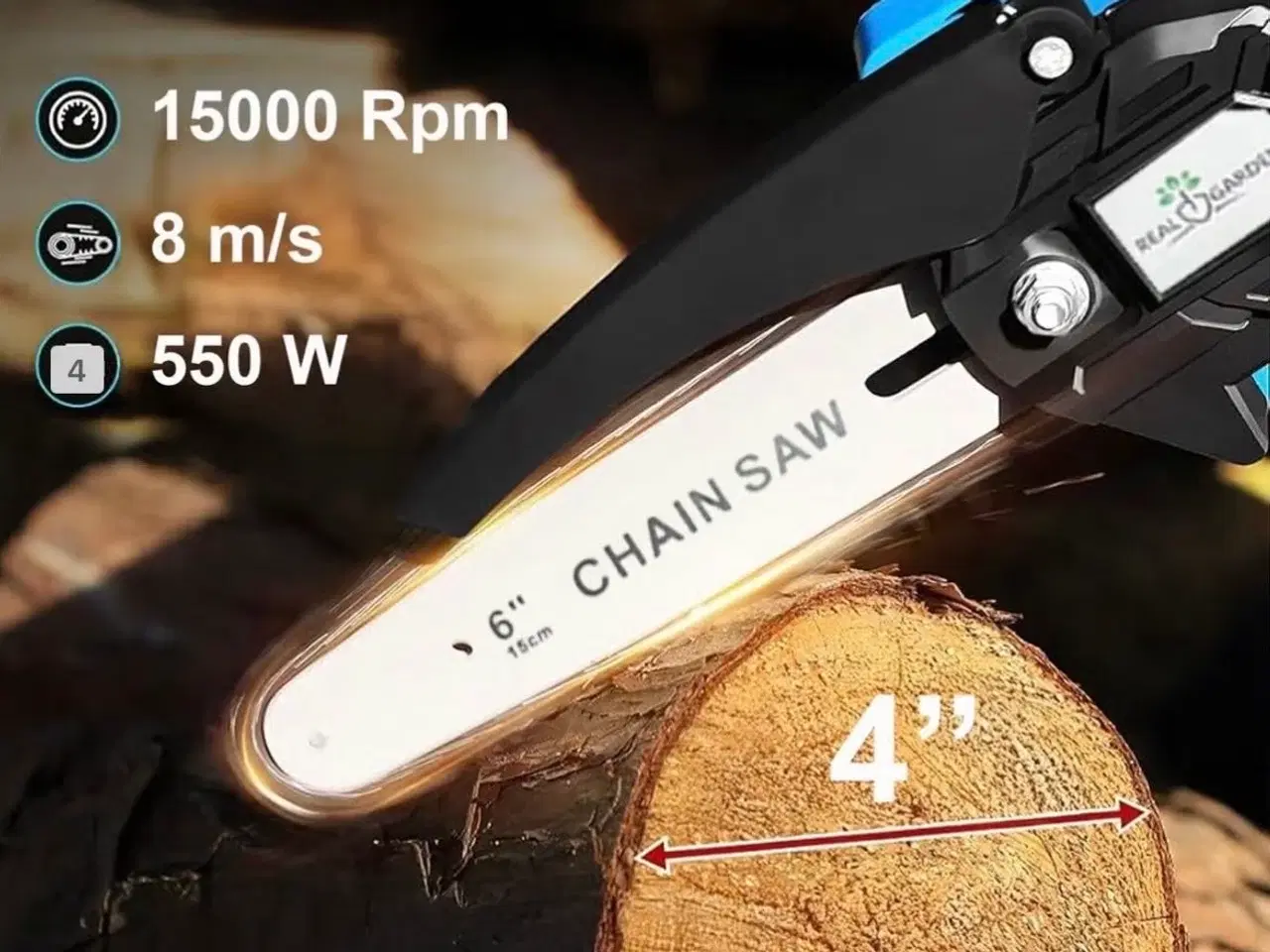 Billede 2 - Kædesav med 2 batterier i kuffert