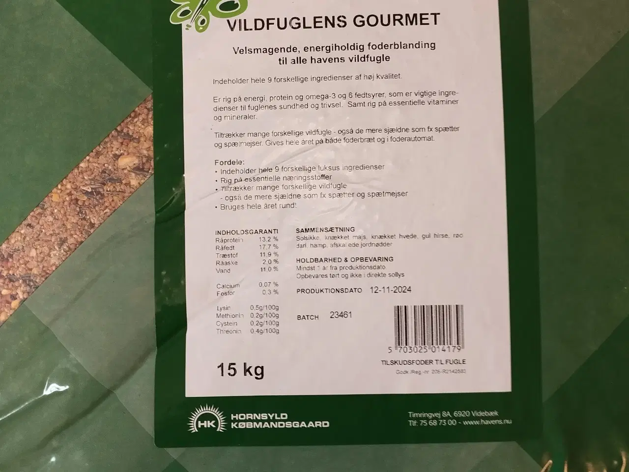 Billede 1 - Vildtfuglens gourmet 15kg 175kr. 2 sække 300kr