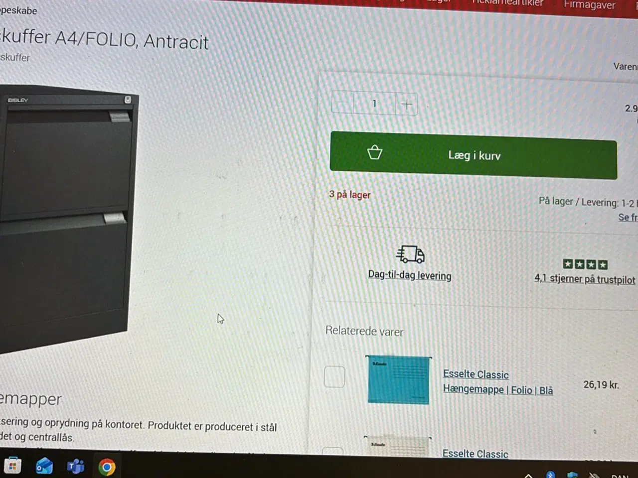 Billede 4 - Arkivskab med hængemapper