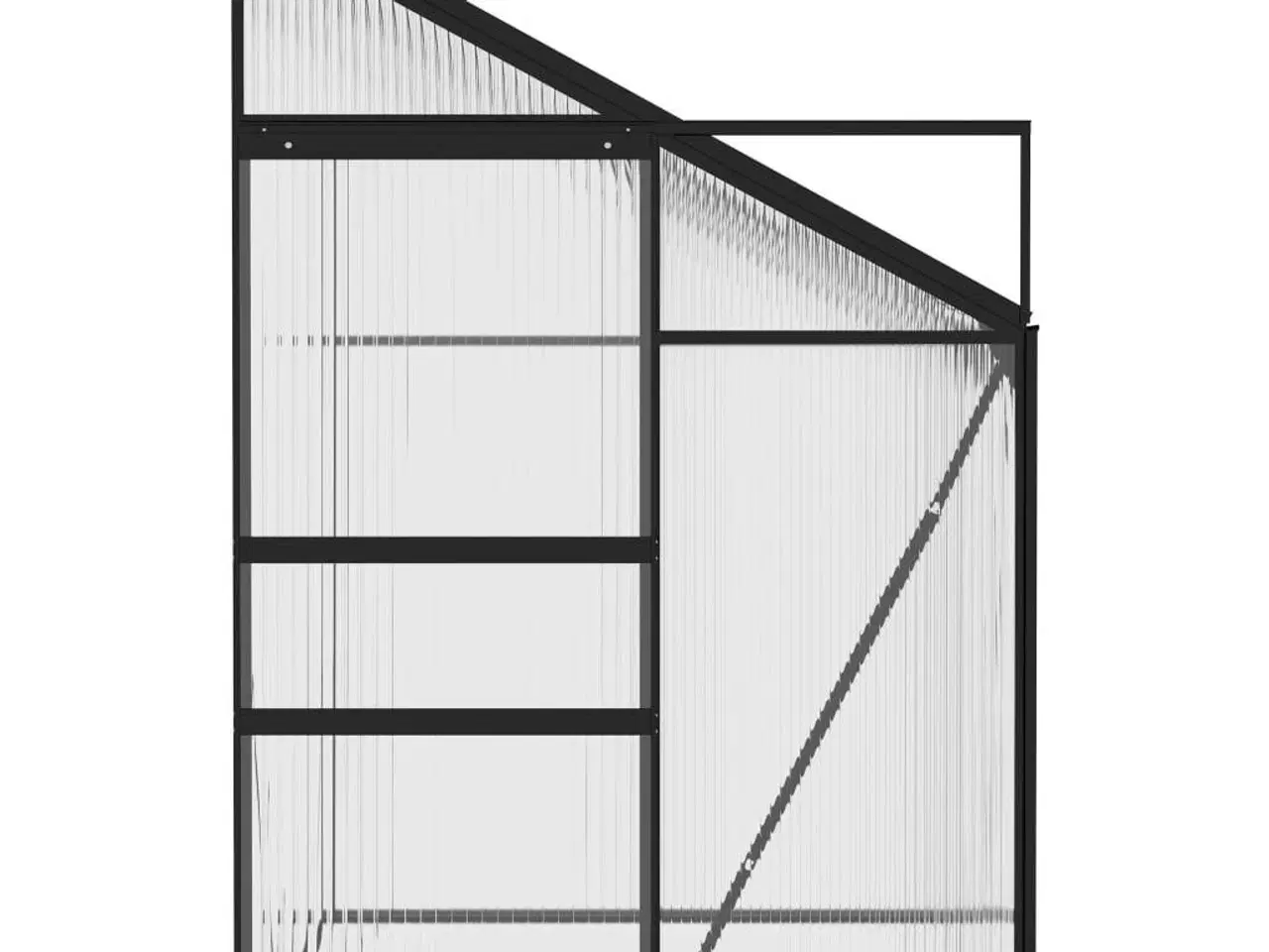 Billede 4 - Drivhus 3,8 m³ aluminium antracitgrå