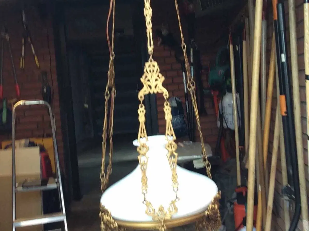 Billede 1 - Gammel petroleum lampe