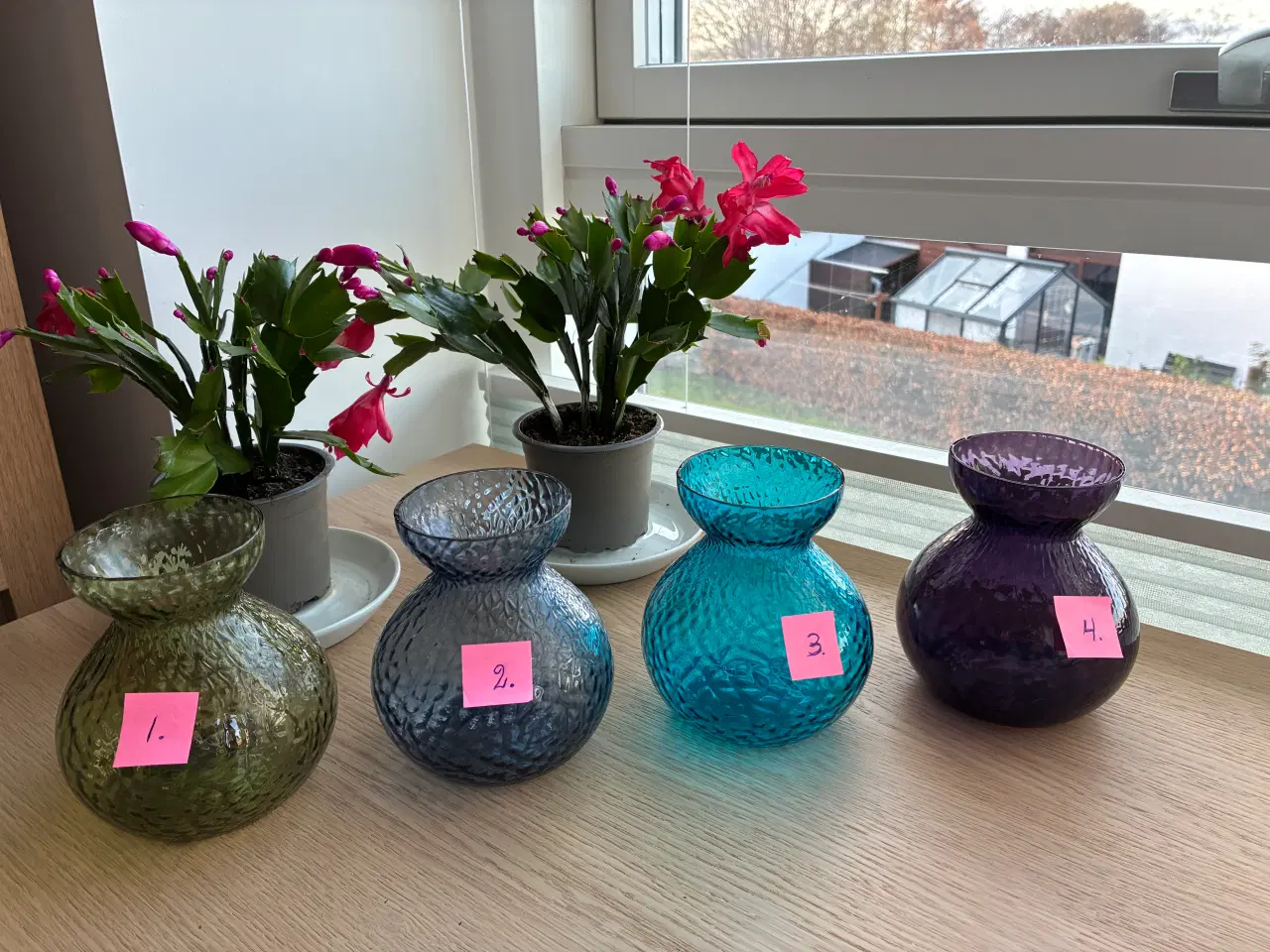 Billede 1 - Hyacintglas fra Holmegaard - 4 stk., Flotte!