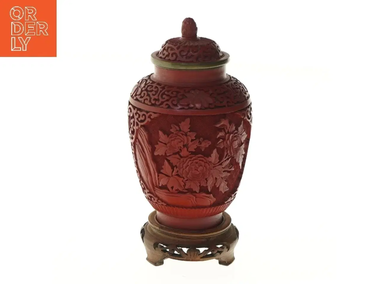 Billede 1 - Dekorativ vase med låg (str. 21,5 cm)