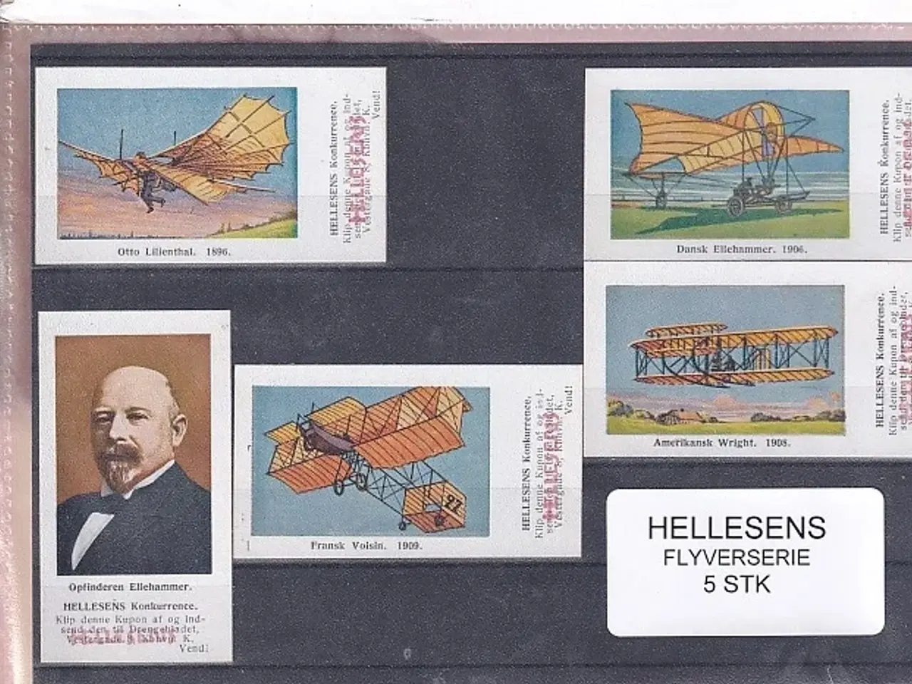 Billede 1 - Hellesens Flyverserie - 5 Stk mærkater