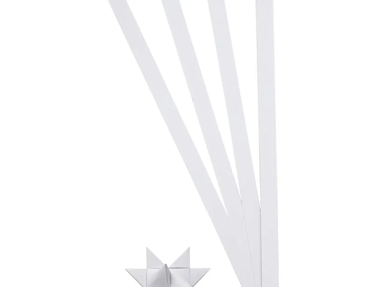 Billede 1 - Stjernestrimler, L: 45 cm, B: 10 mm, diam. 4,5 cm, hvid, 100 strimler/ 1 pk.