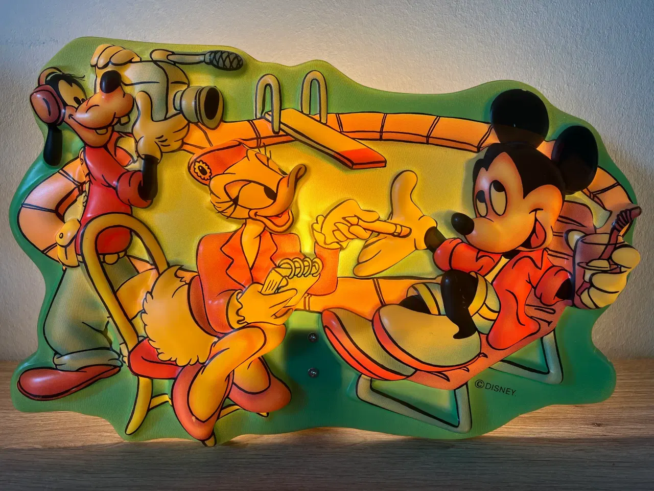 Billede 1 - Stor flot retro Disney lampe 