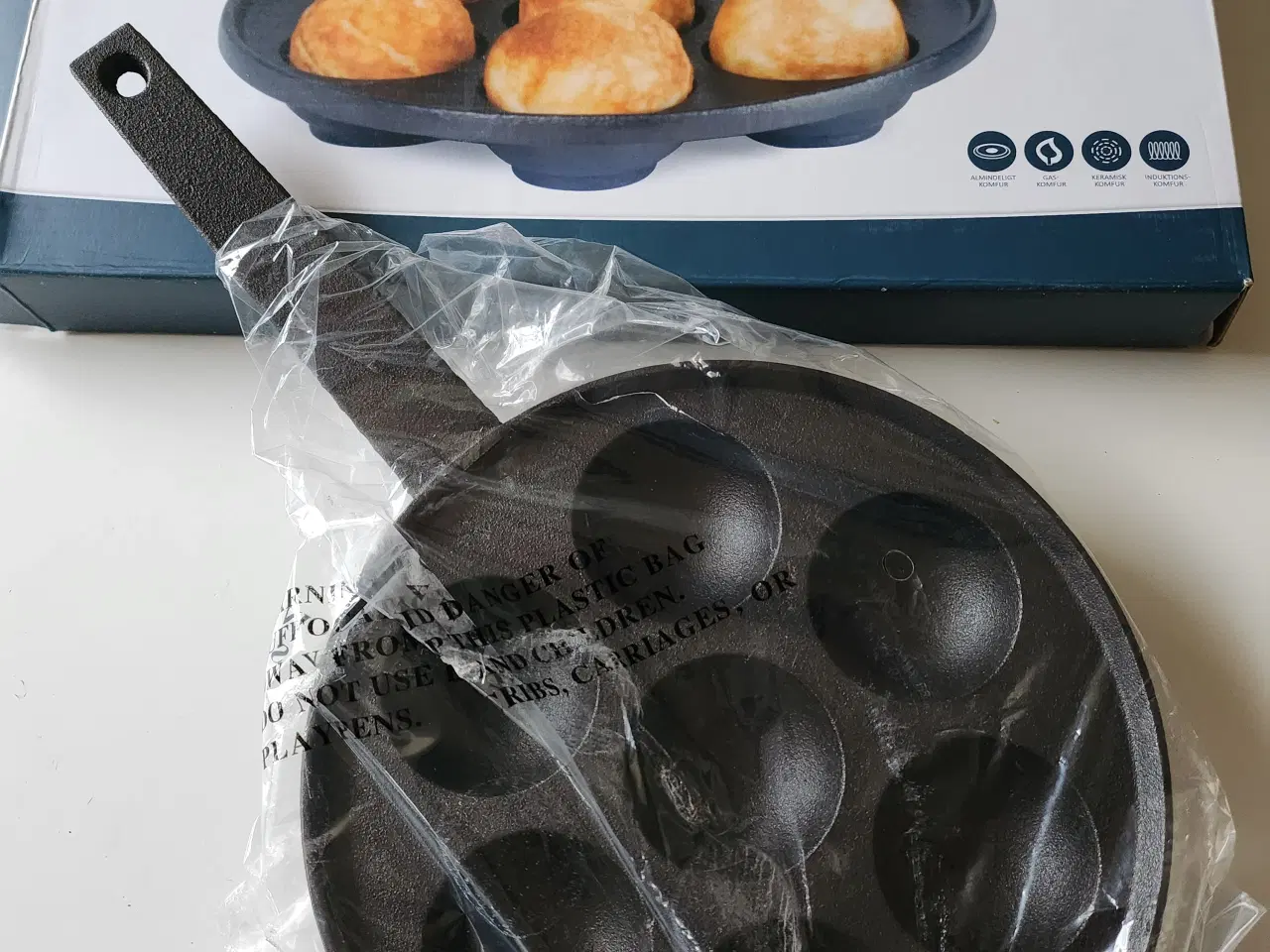 Billede 2 - Støbejerns æbleskive pande 