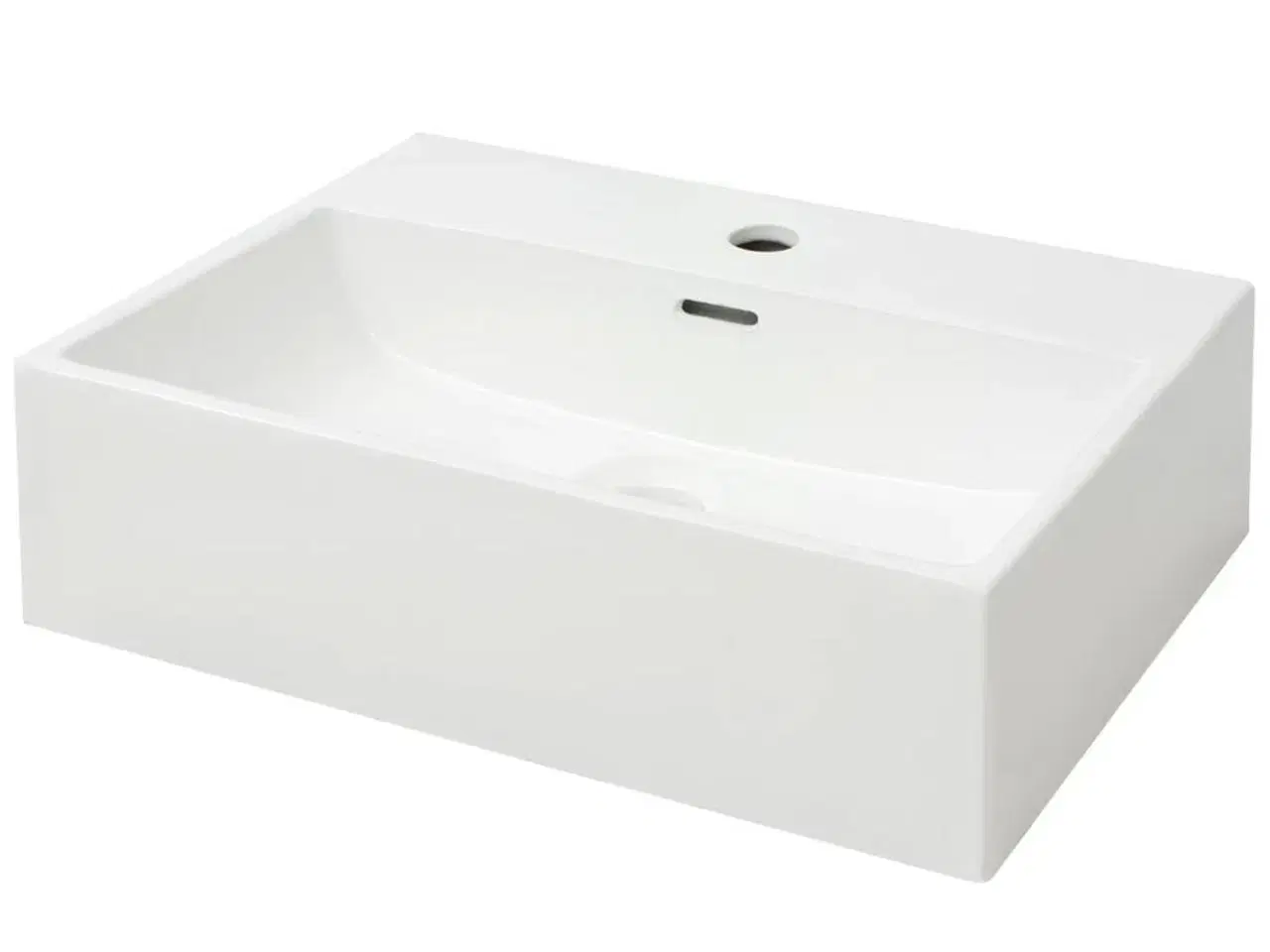 Billede 2 - Håndvask med hul til vandhane keramik 51,5x38,5x15 cm hvid