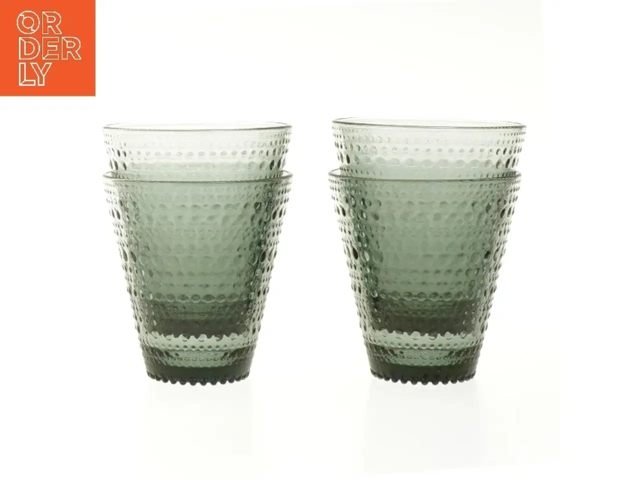 Billede 1 - Sæt med fire glas (str. 4 stk Ø 9 cm længde 10 cm)