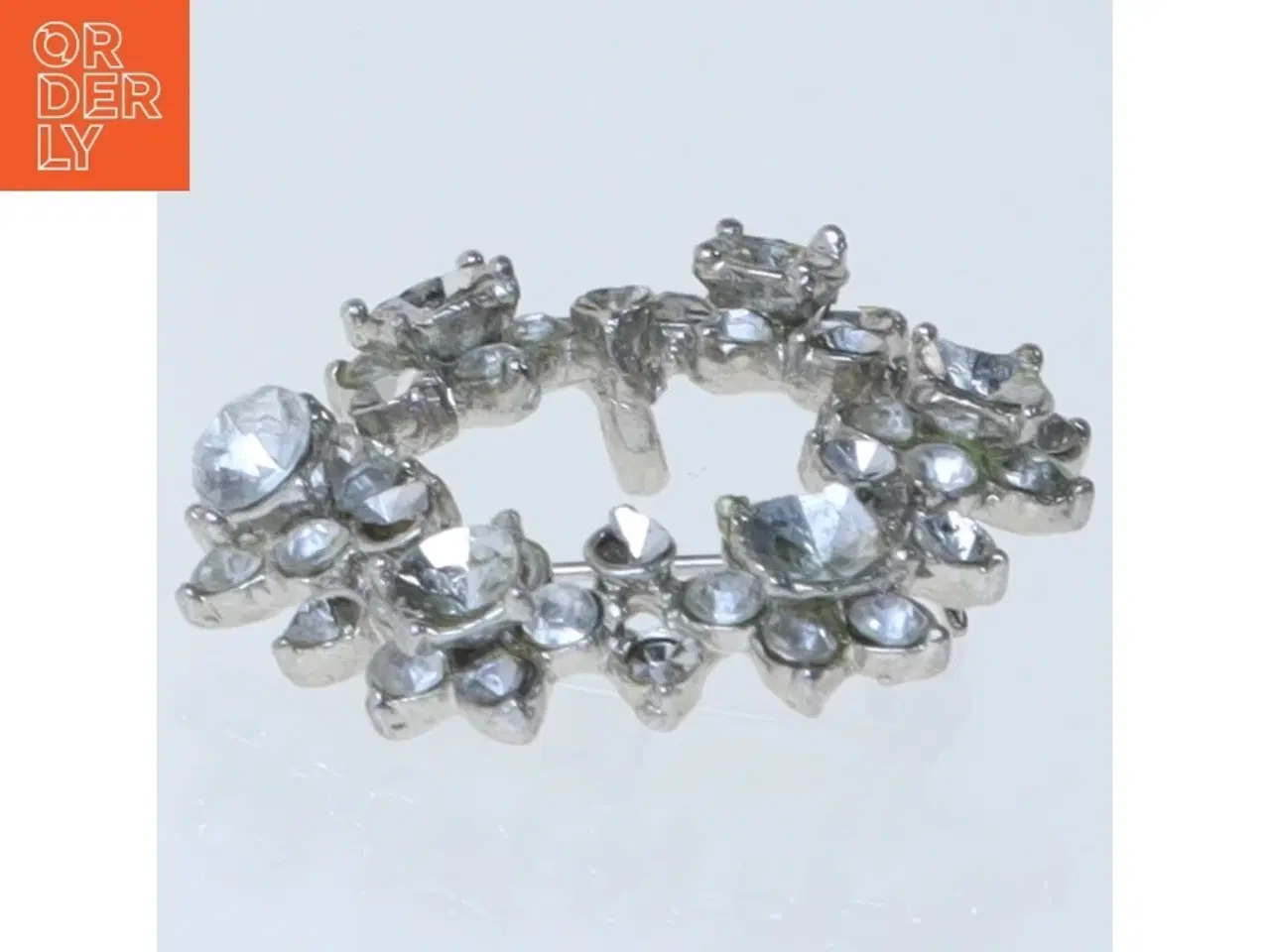 Billede 4 - Brosche med glassten (str. 4 cm)