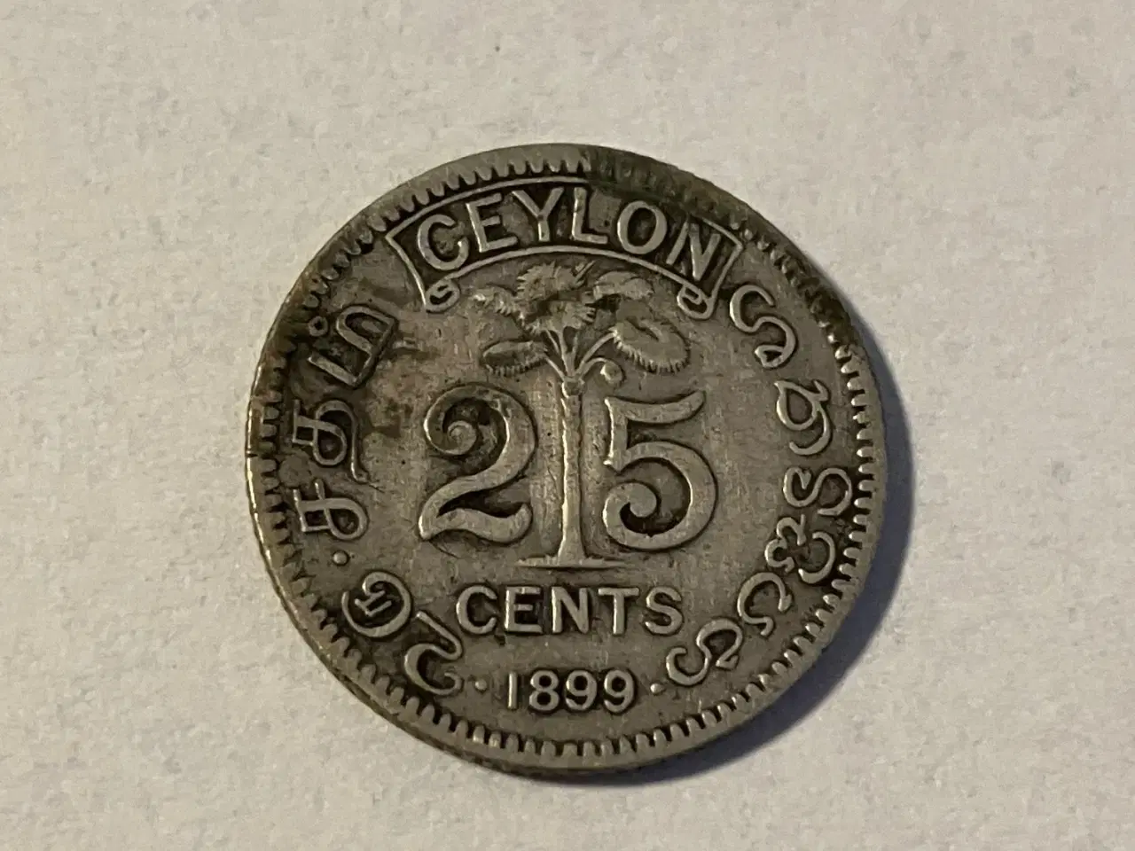 Billede 1 - 25 Cents Ceylon 1899
