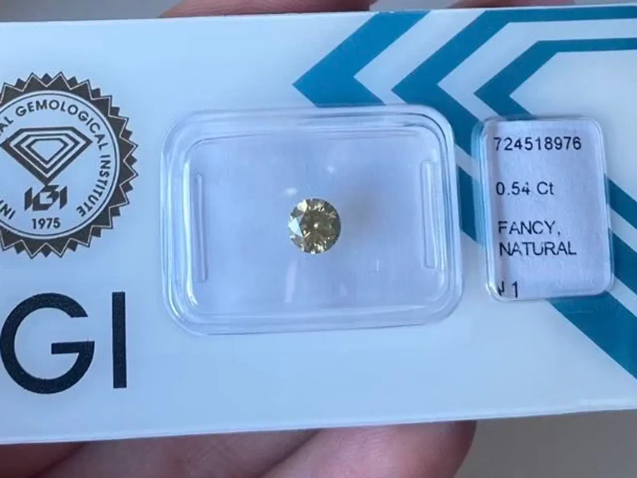 Billede 2 -  Ægte naturlig diamant - 0,54ct - med certifikat
