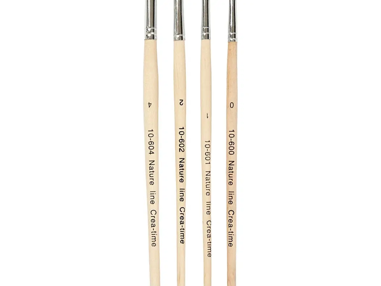 Billede 1 - Nature Line Pensler, 00+1+2+4, L: 18,5-19 cm, B: 5-7 mm, flad, 4stk./ 1 pk.