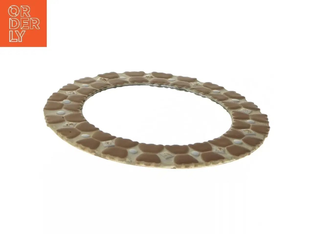 Billede 3 - Rund dekorativt spejl med keramik mosaikramme (str. Ø 22 cm)