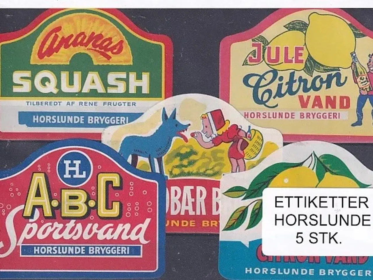 Billede 1 - Etiketter - Horslunde 5 Stk.