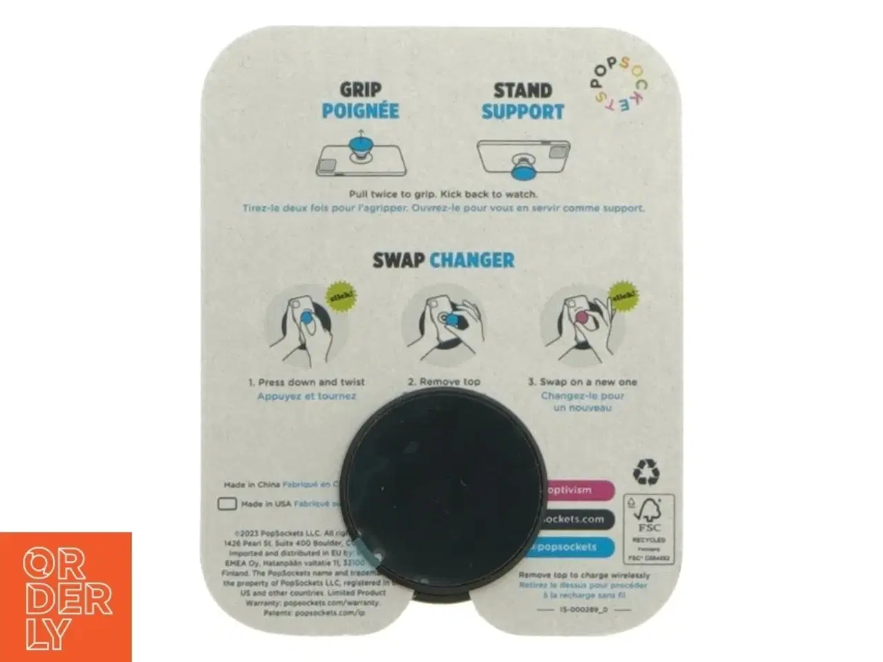 Billede 2 - PopSocket PopGrip fra 7 Days (str. 4 cm)
