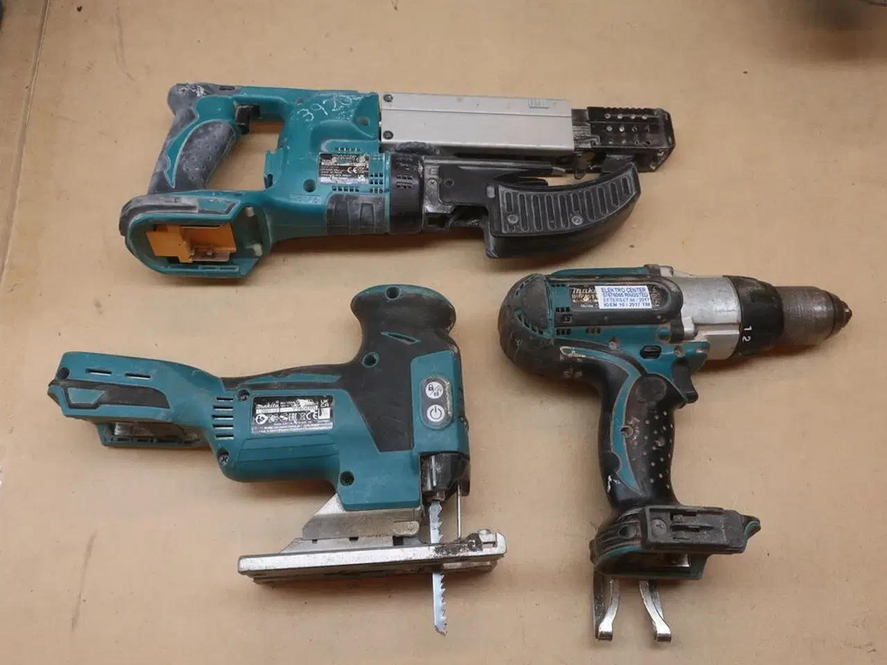 Billede 1 - Dyksav, boremaskine, sømpistol mv. MAKITA  Model: BHP 51, DER550, 718065G