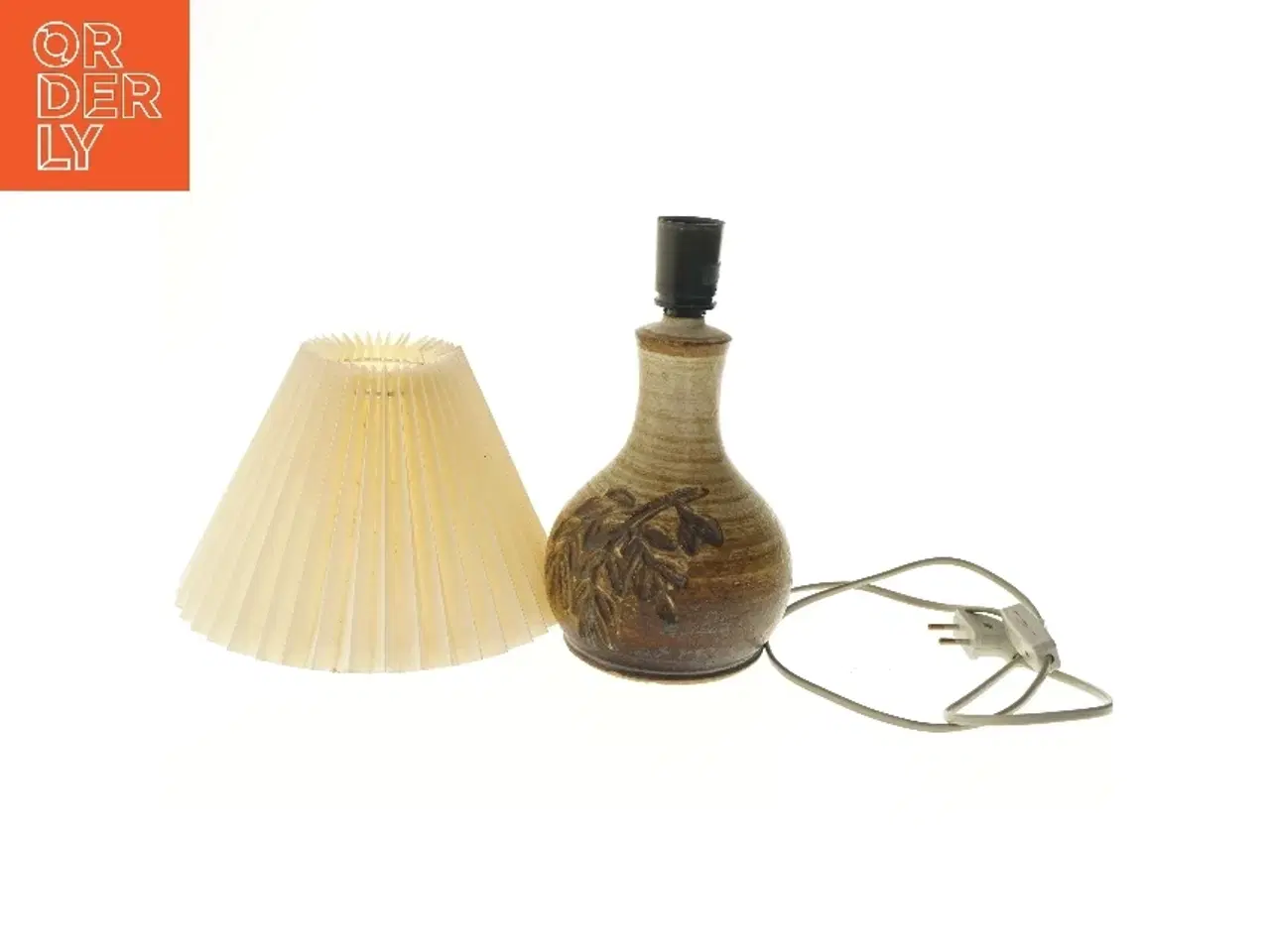 Billede 3 - Bordlampe med keramisk fod (str. 27 cm)