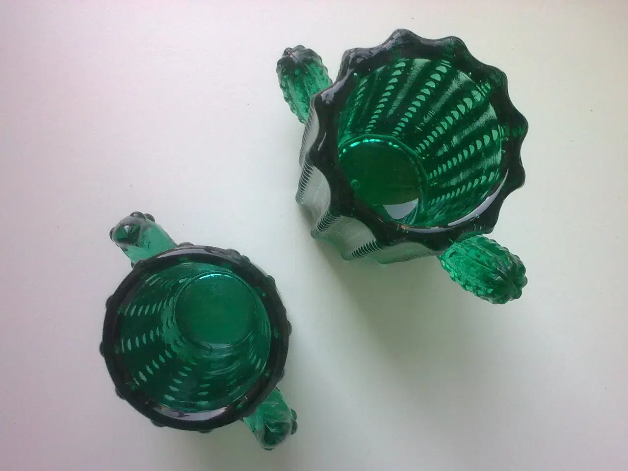 Billede 3 - Forår glas vase Grøn kaktus MINIATURE SHOT