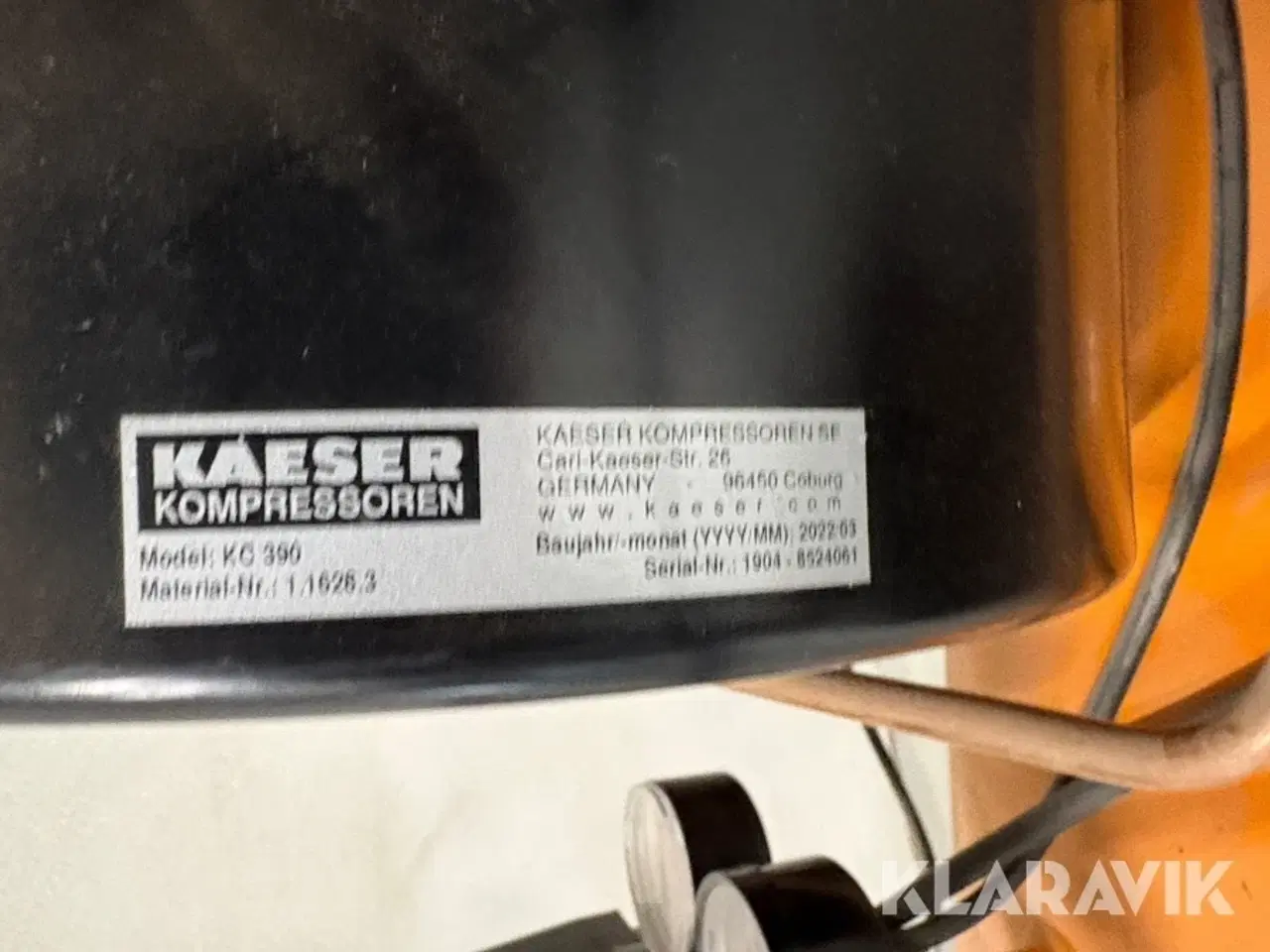 Billede 9 - Kompressor Kaeser Classic 460/50w med slangeoprul, luftnøgle og ledningsoprul.