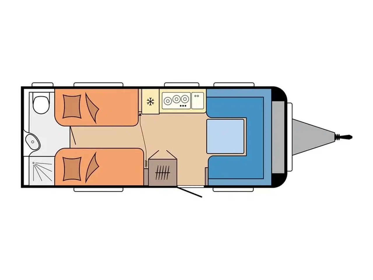 Billede 1 - 2026 - Hobby Excellent Edition 540 WLU   Denne vogn er på vej hjem, hør nærmere. HOBBY 2026, super indrettet m/badeværelse i hele bagenden.