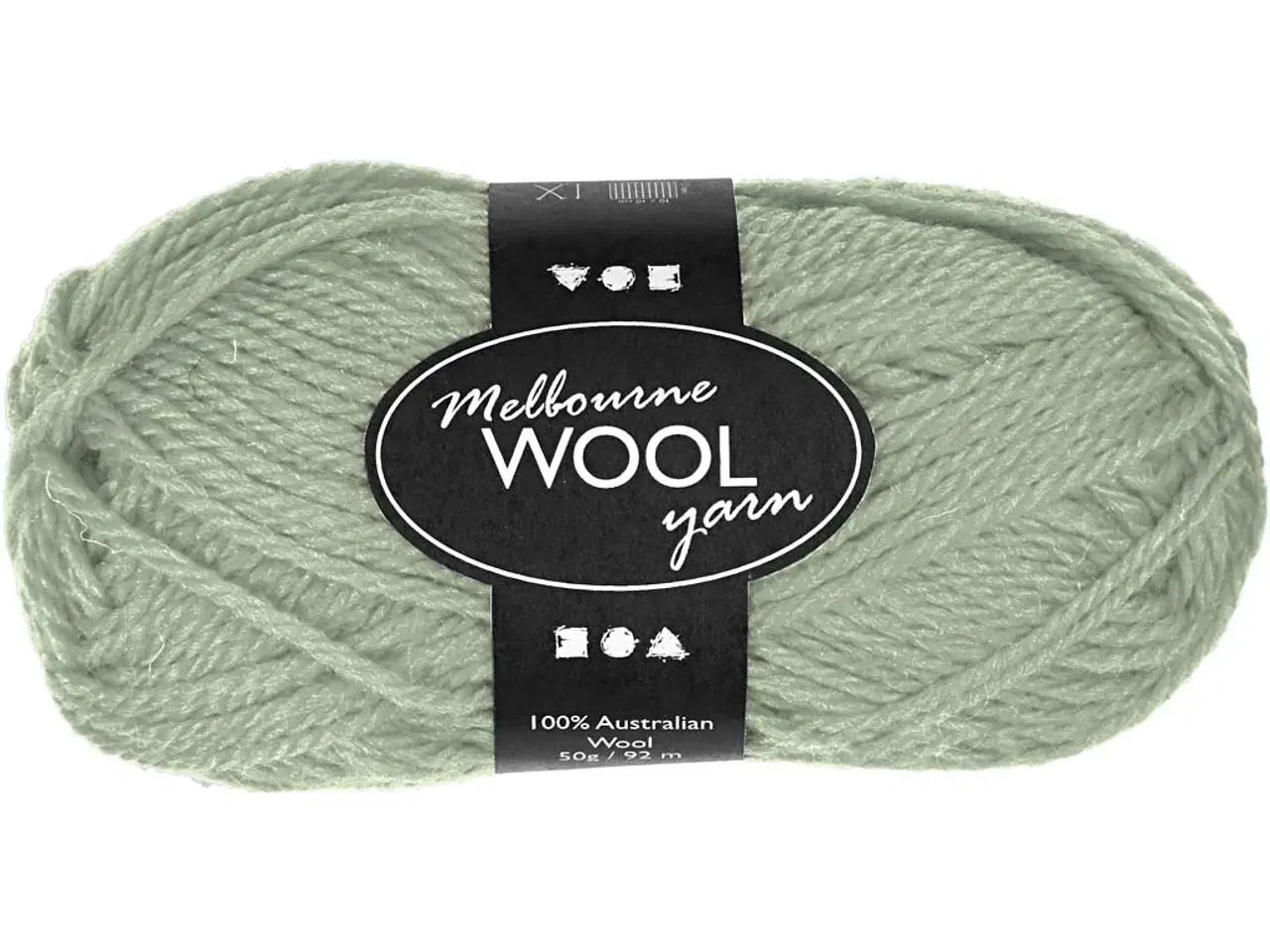 Billede 1 - Melbourne Uldgarn 50g - Lys Grøn, 92m Kvalitetsgarn
