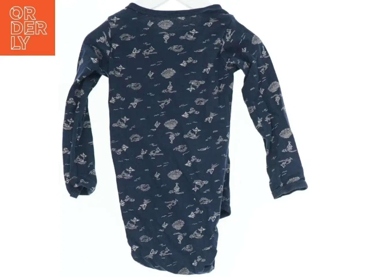 Billede 2 - Langærmet bodystocking med marineprint fra VRS (str. 80)