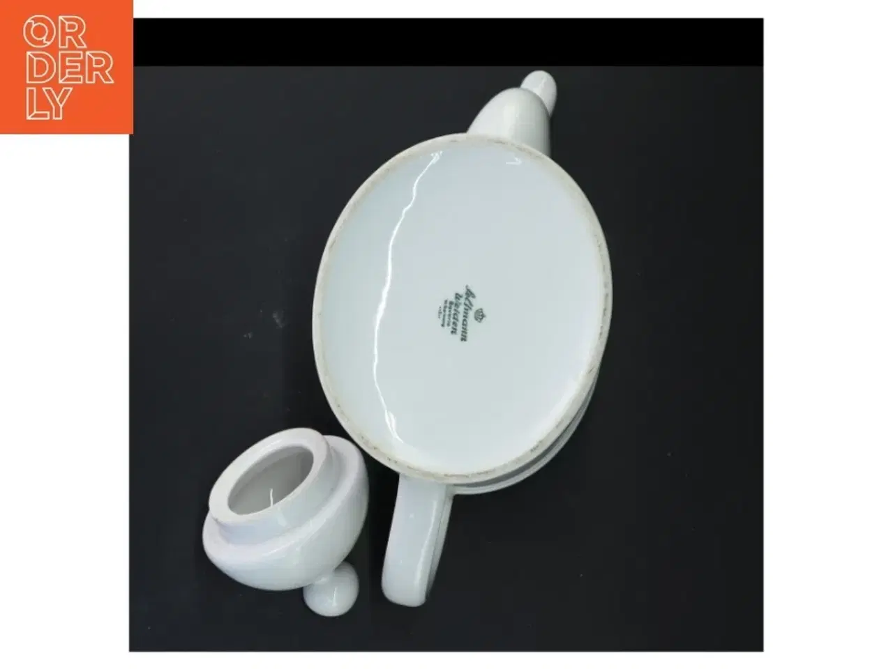 Billede 4 - Hvid porcelæns tekande fra Bavaria (str. 17x23 cm)