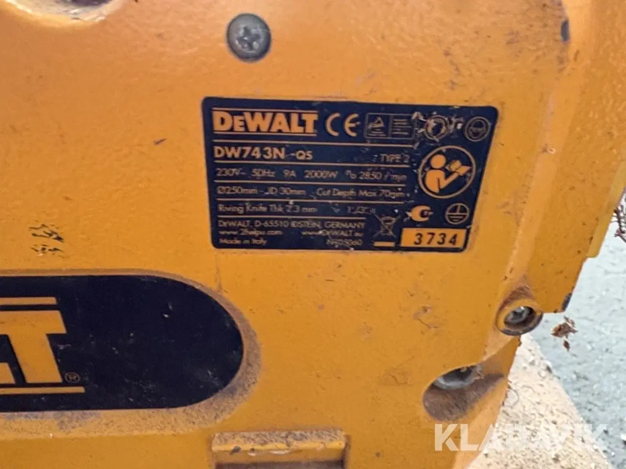 Billede 7 - Bord sav Dewalt DW743N-QS