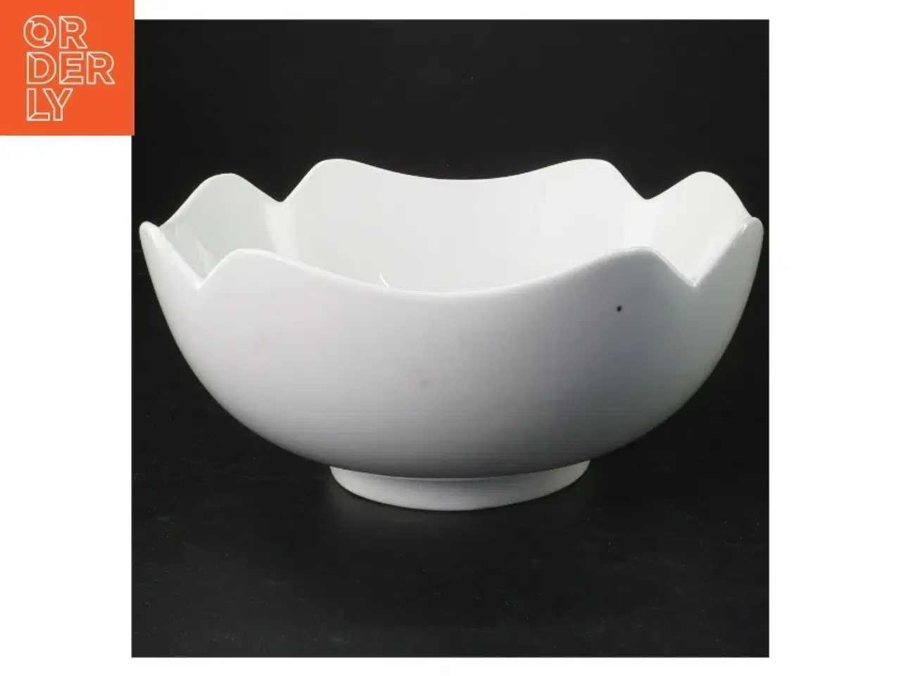 Billede 1 - Hvid porcelænsskål (str. Ø 26x11 cm)