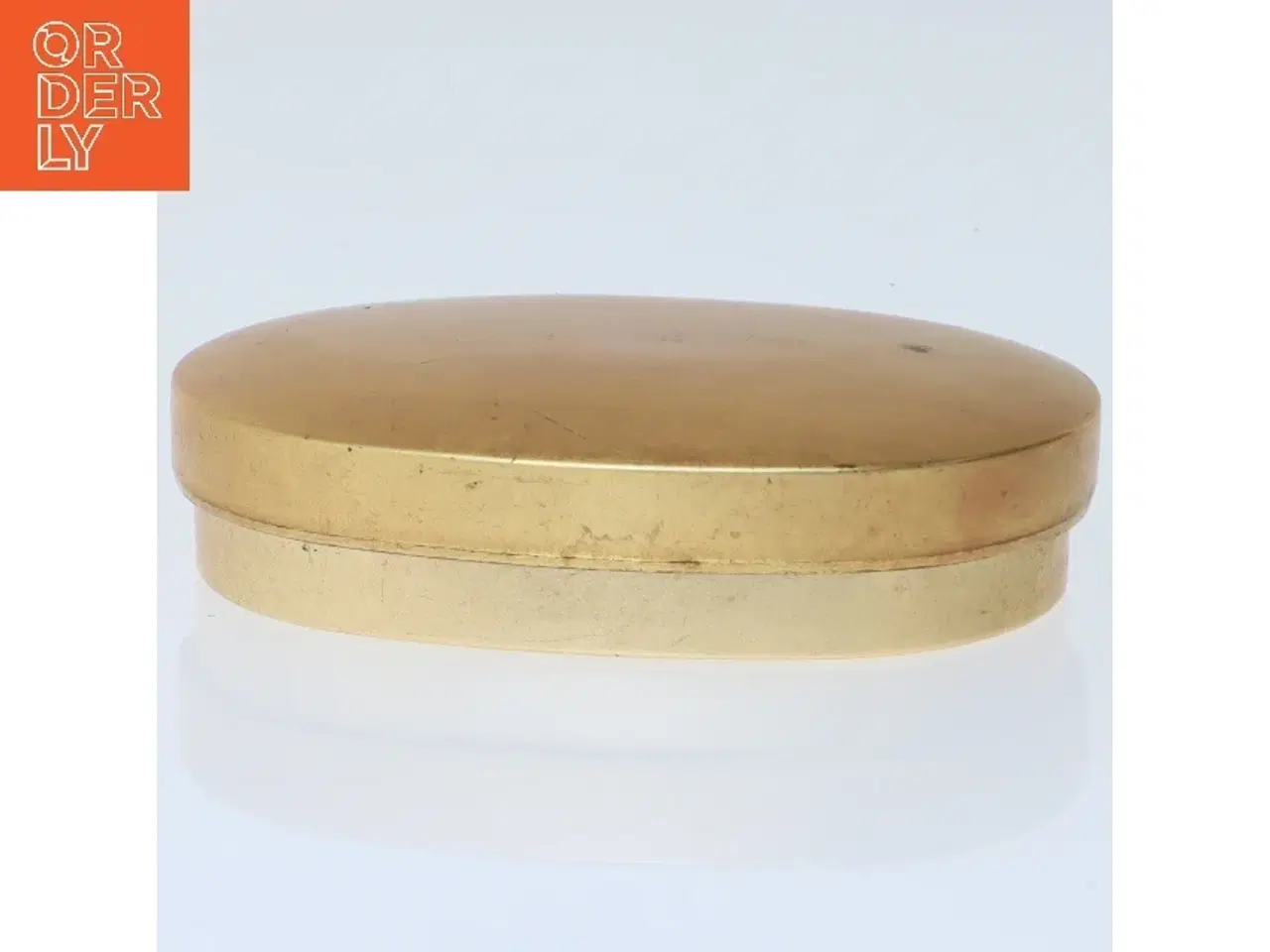 Billede 2 - Vintage oval dåse (str. Ø 9x Ø 6x2 cm)