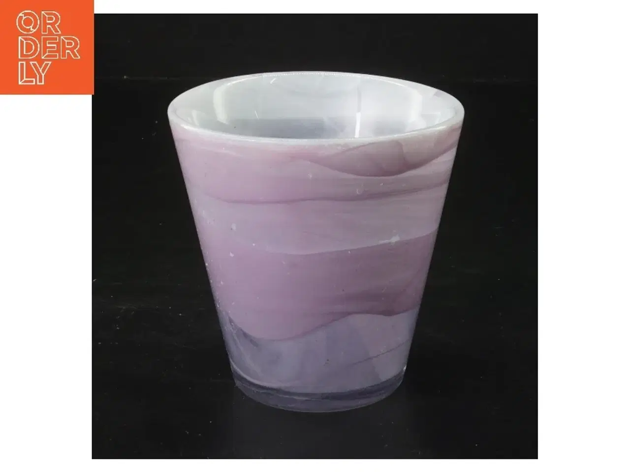 Billede 1 - Lilla glasvase/urtepotteskjuler (str. Ø 10xh 9,5 cm)