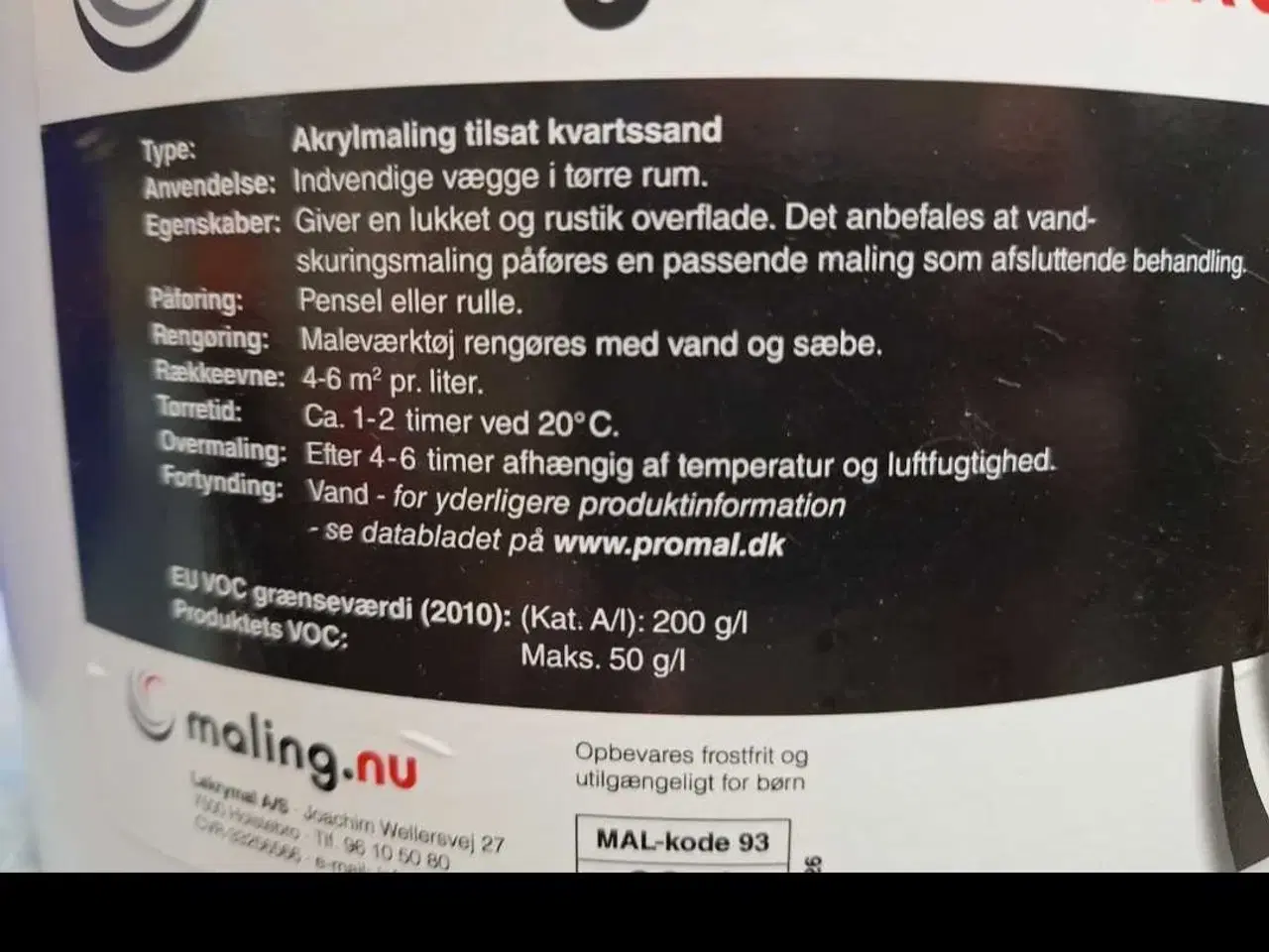 Billede 1 - Hvid vandskuringsmaling