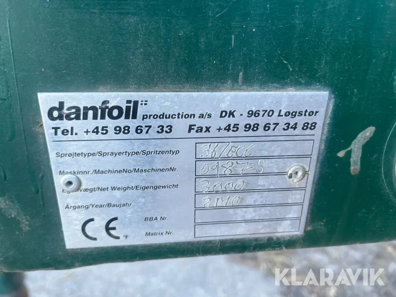 Billede 7 - Marksprøjte Danfoli Concorde 36/ECC