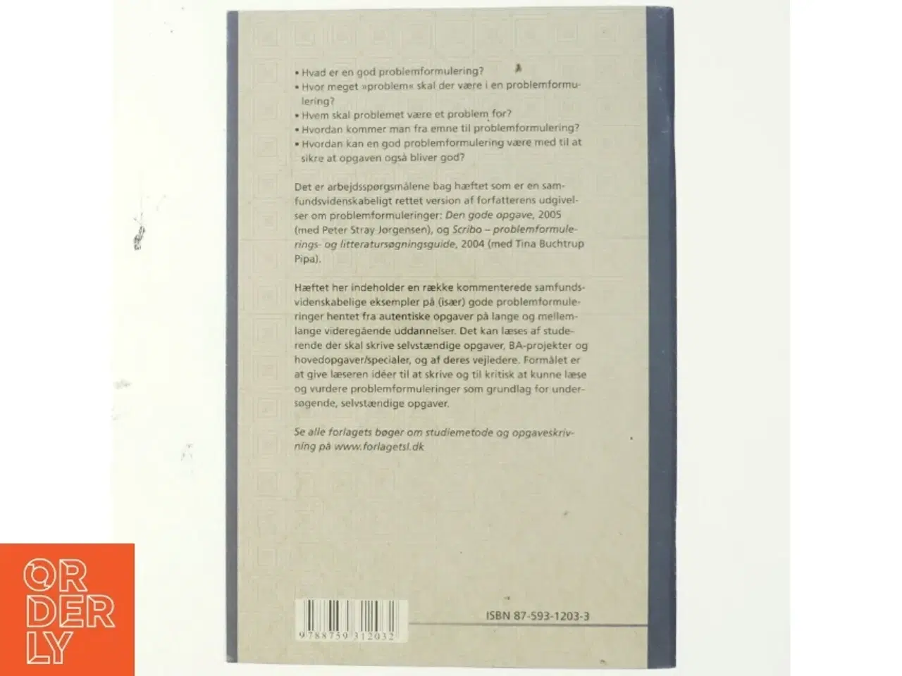 Billede 3 - Problemformulering på de samfundsvidenskabelige uddannelser af Lotte Rienecker (Bog)