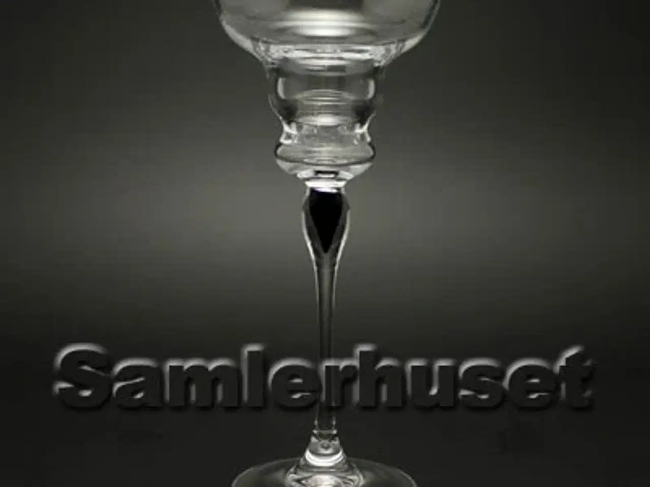 Billede 1 - Blå Saphir Lysestage 190 mm.