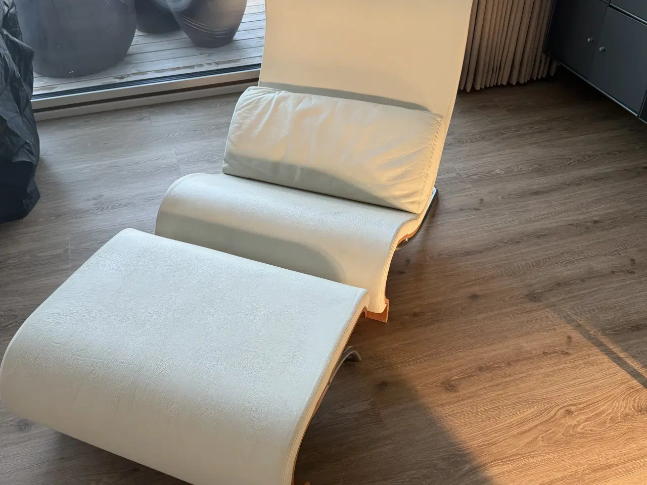 Billede 1 - Unik og signeret Jørn Utzon loungestol med skammel