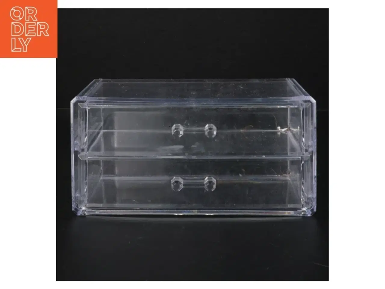 Billede 2 - Transparent opbevaringsboks med to skuffer (str. 18,5 x. 10 cm)