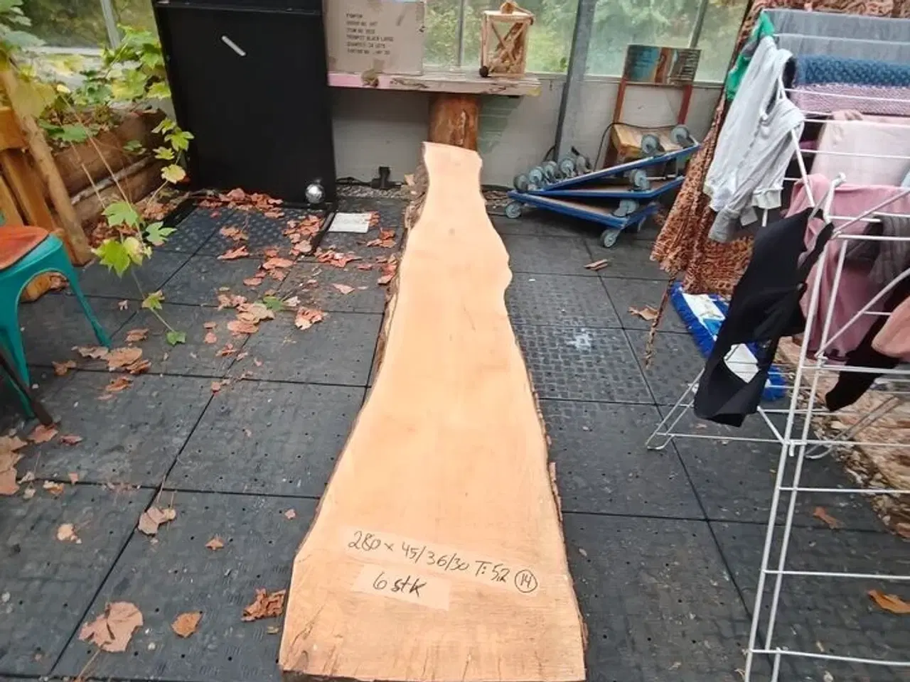 Billede 3 - 6 stk. Bøgetræsplanker str. 280 x 45 / 36 x 5,2