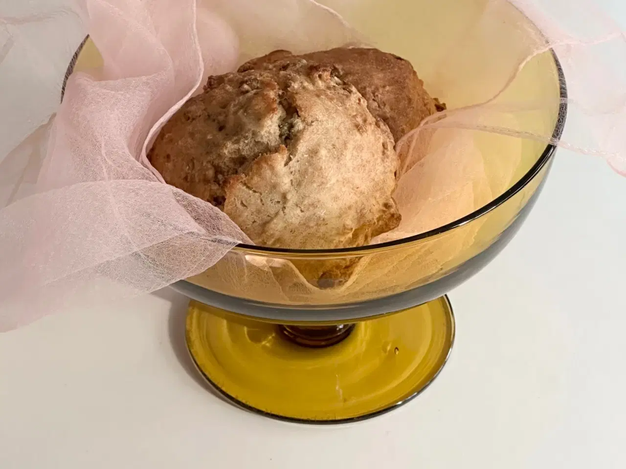 Billede 2 - Opsats, gult glas