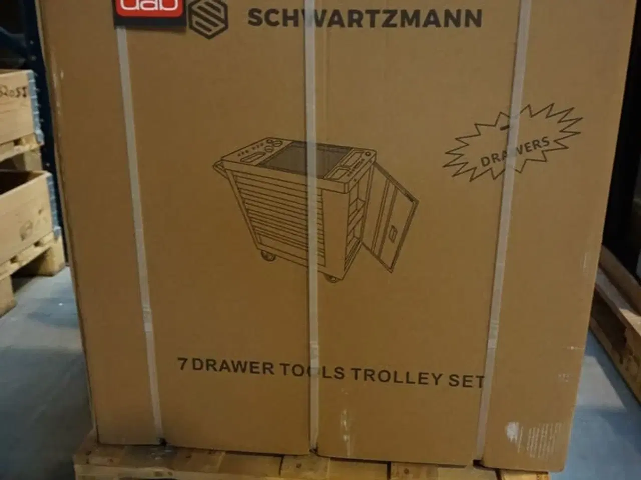 Billede 10 - Schwartzmann værktøjsvogn. Syv skuffer inkl. værktøj Grey/Black