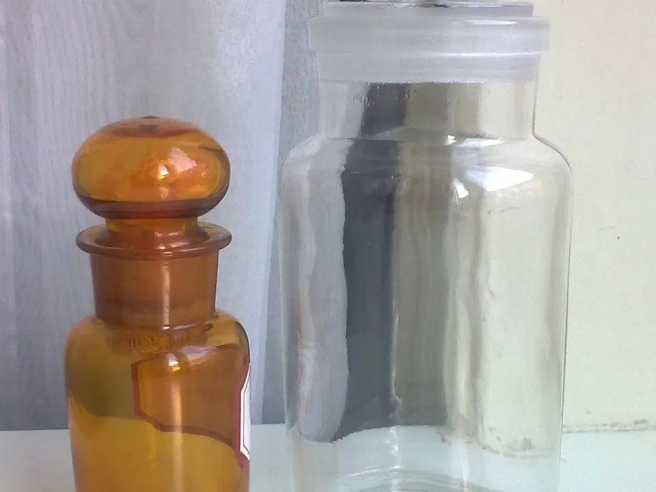 Billede 16 - Apotek krukke + bolsje glas m låg SJOV x 3 SAMLET