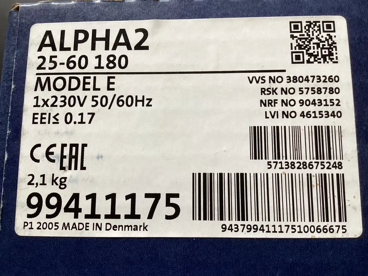 Billede 2 - Grundfos alpha2 cirkulations pumpe.