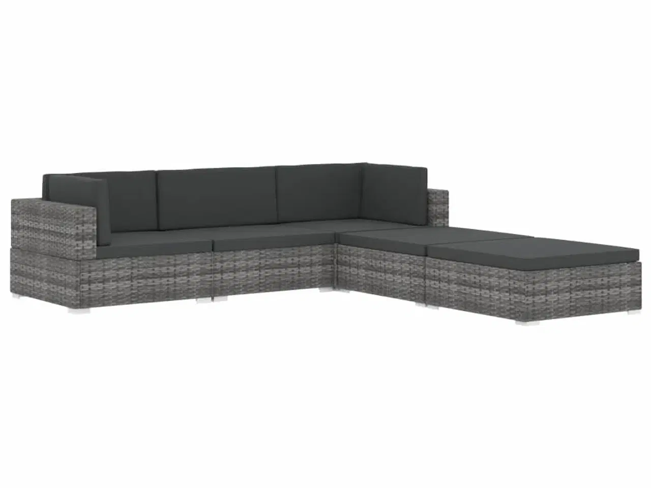 Billede 10 - Midtersæde til sofa 1 stk. med hynder polyrattan sort