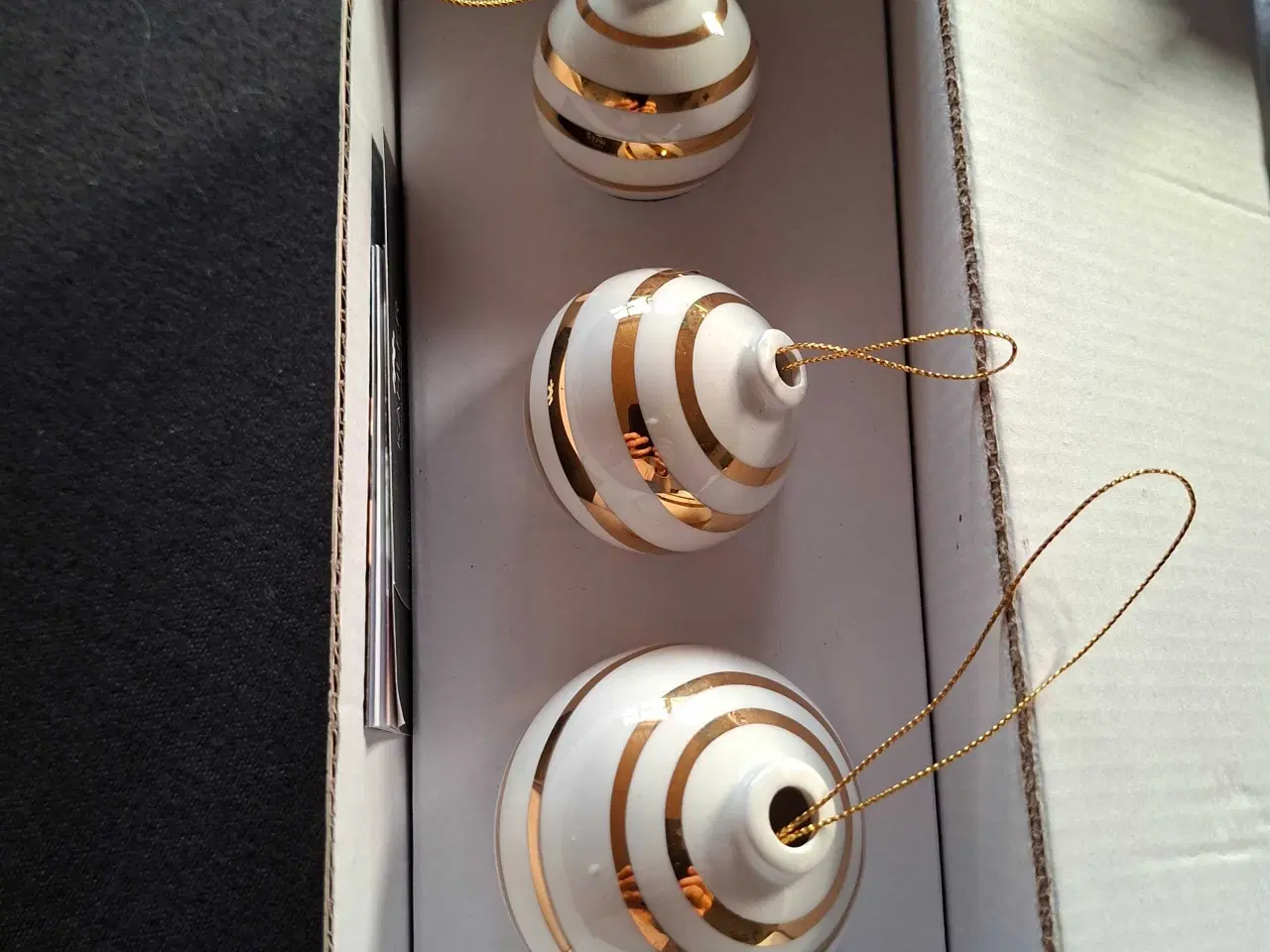 Billede 2 - Kähler omaggio julekugler med guld