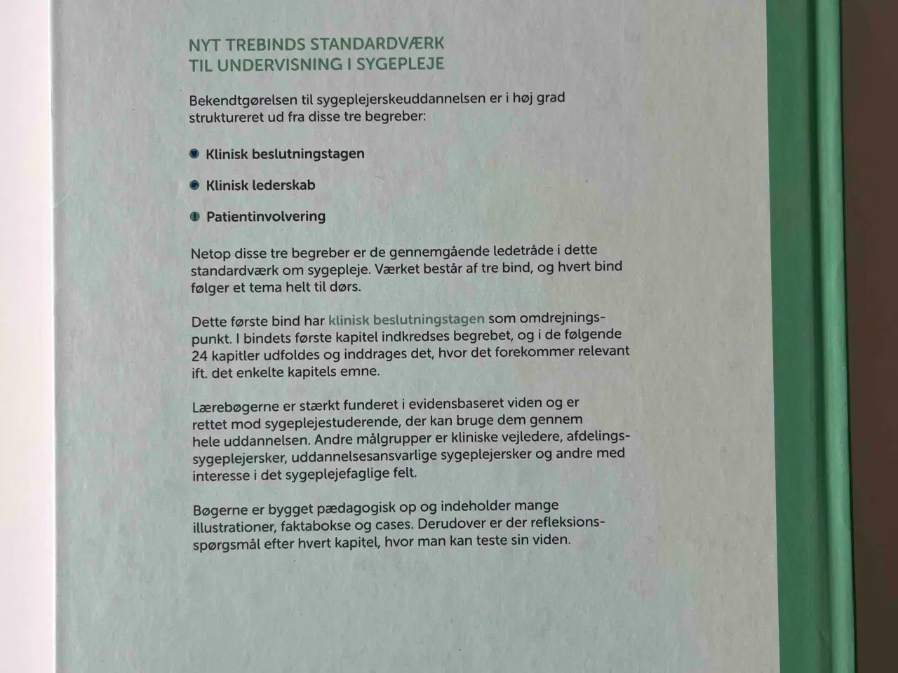 Billede 2 - Sygepleje & klinisk beslutningstagen – NY / UBRUGT
