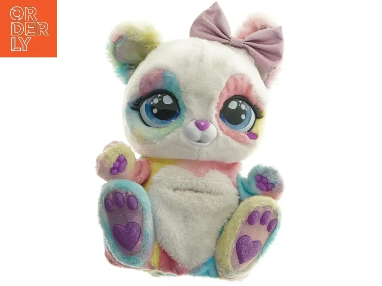 Billede 1 - Plys bamse med farver (str. 25 cm)